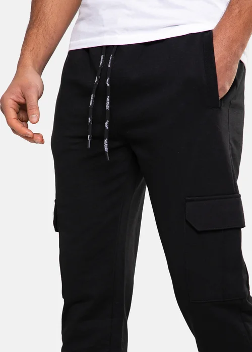 Threadbare Black Cargo Style Joggers - XL Image 4