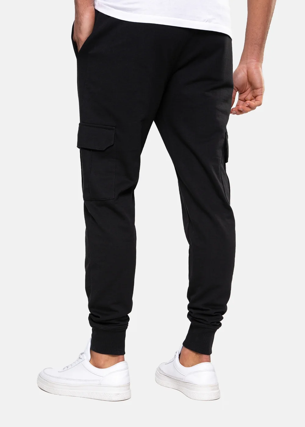 Threadbare Black Cargo Style Joggers - XL Image 2