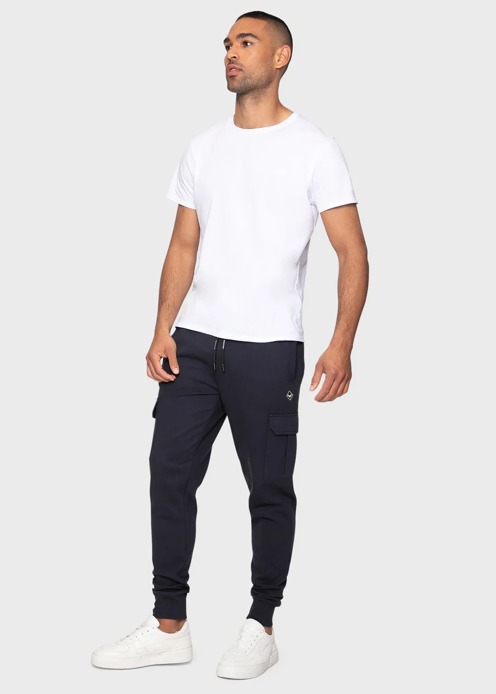 Threadbare Navy Cargo Style Joggers - M Image 4