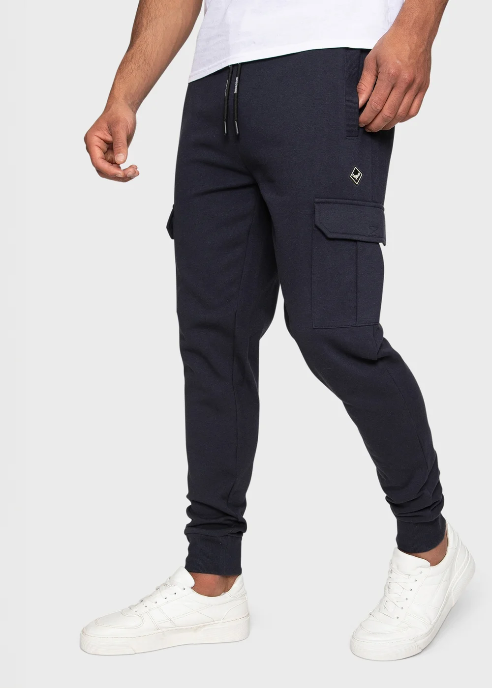 Threadbare Navy Cargo Style Joggers - M Image 1