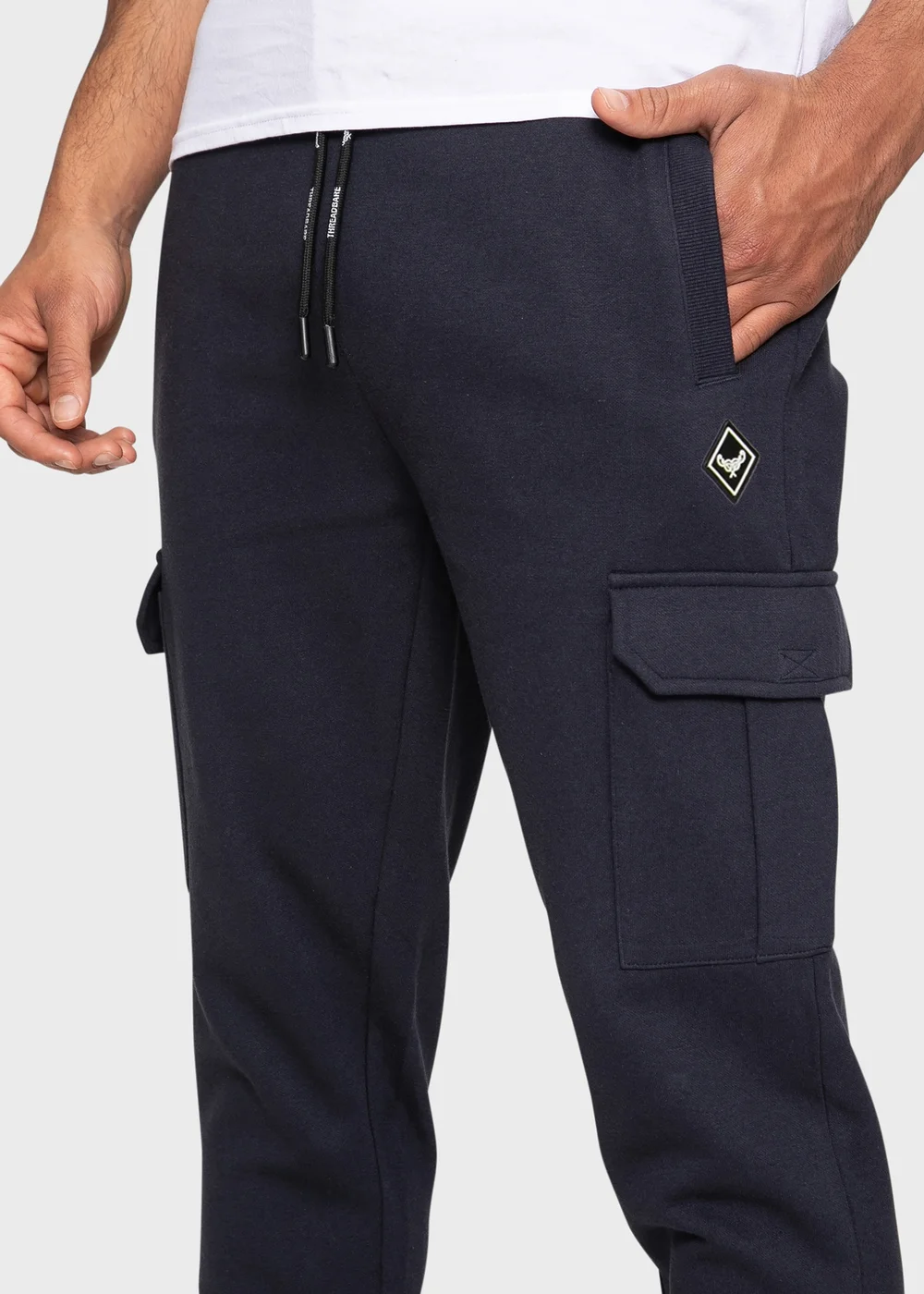 Threadbare Navy Cargo Style Joggers - M Image 3