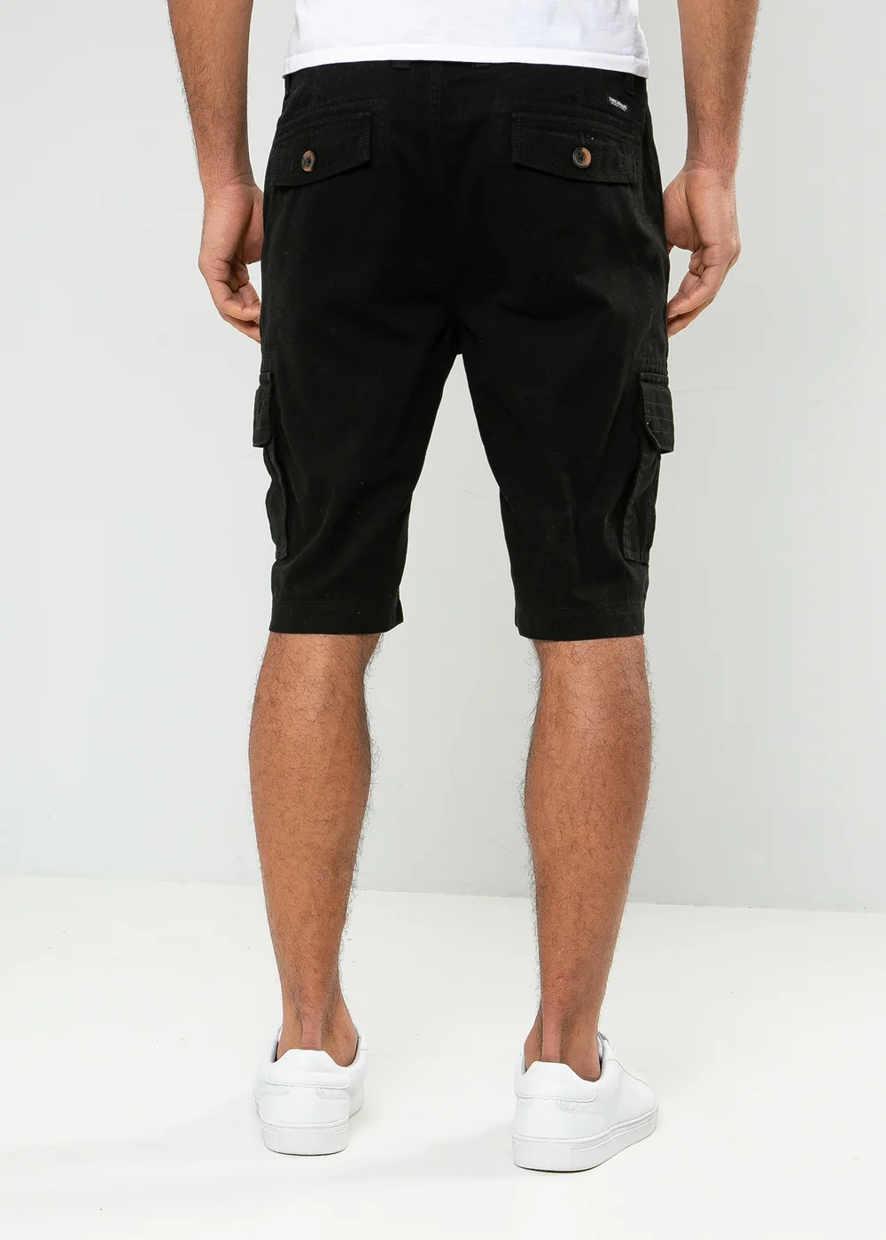 Threadbare Black Bute Cotton Cargo Shorts - 30 Image 2