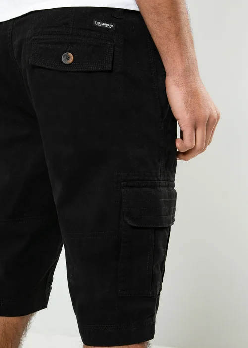 Threadbare Black Bute Cotton Cargo Shorts - 30 Image 3