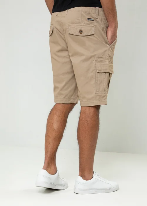 Threadbare Stone Bute Cotton Cargo Shorts - 30 Image 2