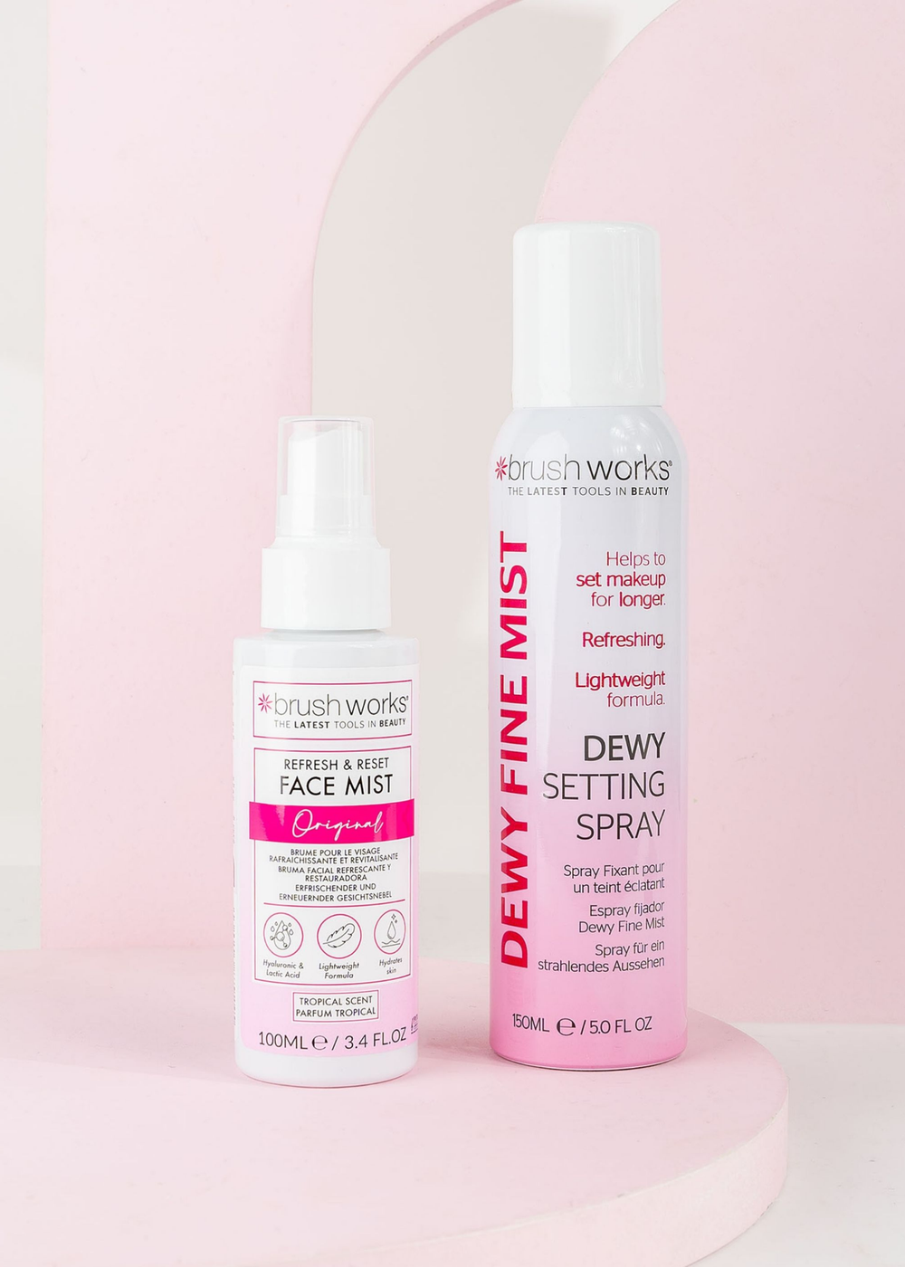 Brushworks Setting Spray & Refresh Mist Duo - One Size Image 1