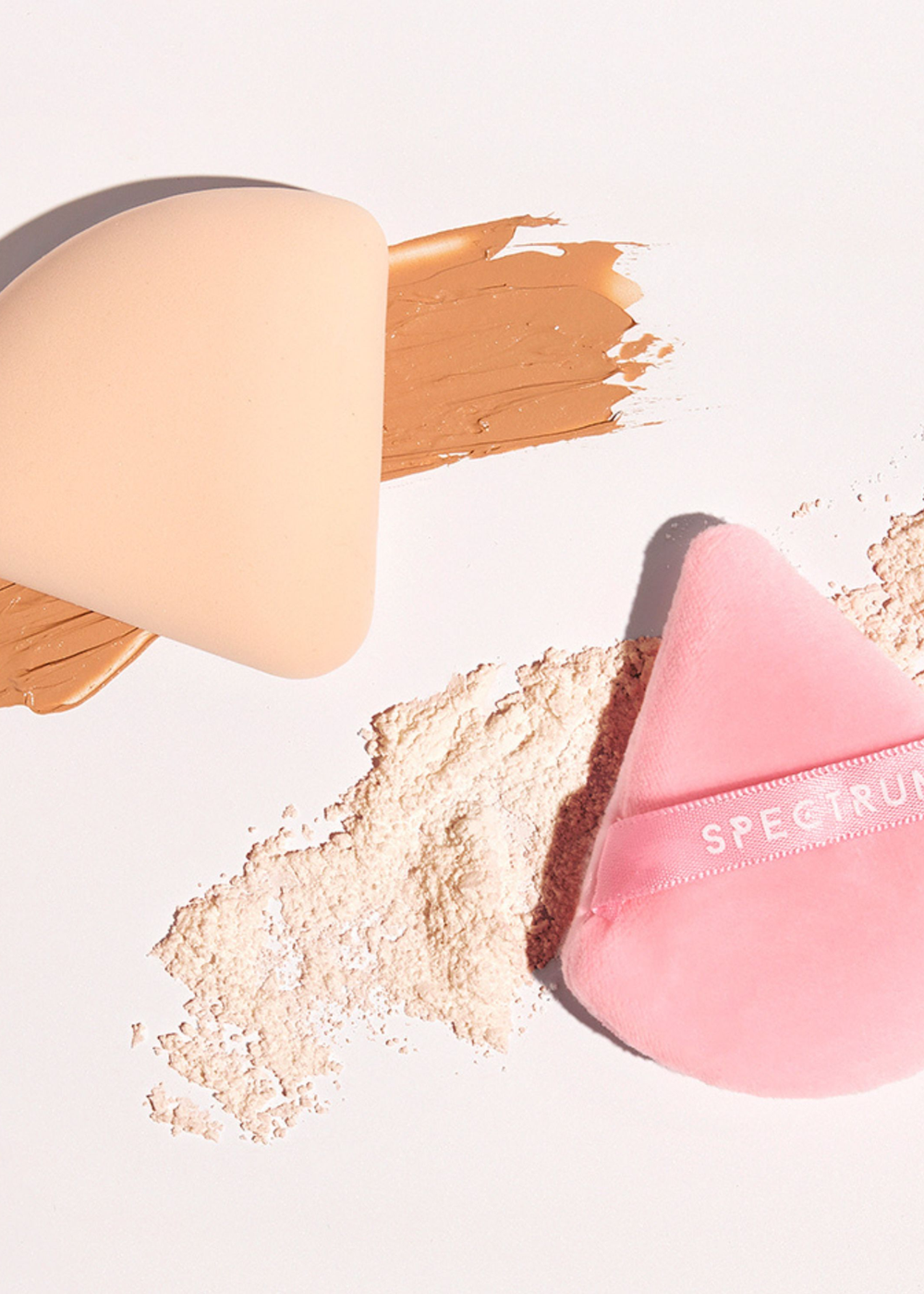 Spectrum Pink Velour & Marble Rubycell Makeup Puff Duo - One Size Image 2