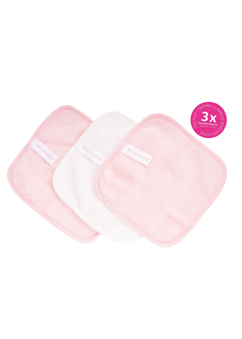 Brushworks Re-usable Makeup Remover Cloth Trio - One Size Image 3