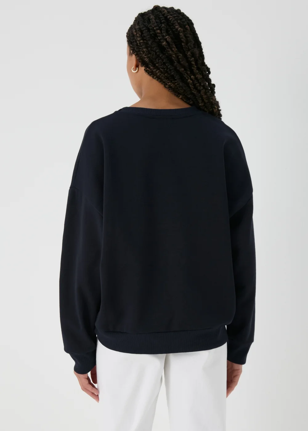 Navy Slogan Sweatshirt - S Image 2