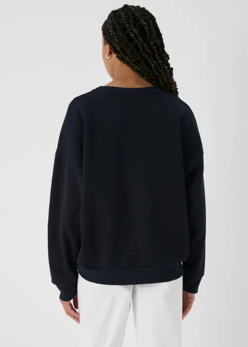 Navy Slogan Sweatshirt - S Image 2