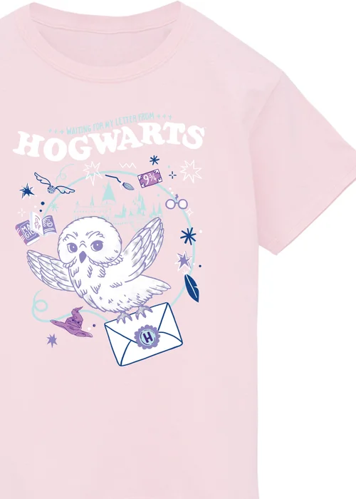 Harry Potter Kids Baby Pink Hedwig Letter Printed T-Shirt (3-13 yrs) - 7-8 Yrs Image 2