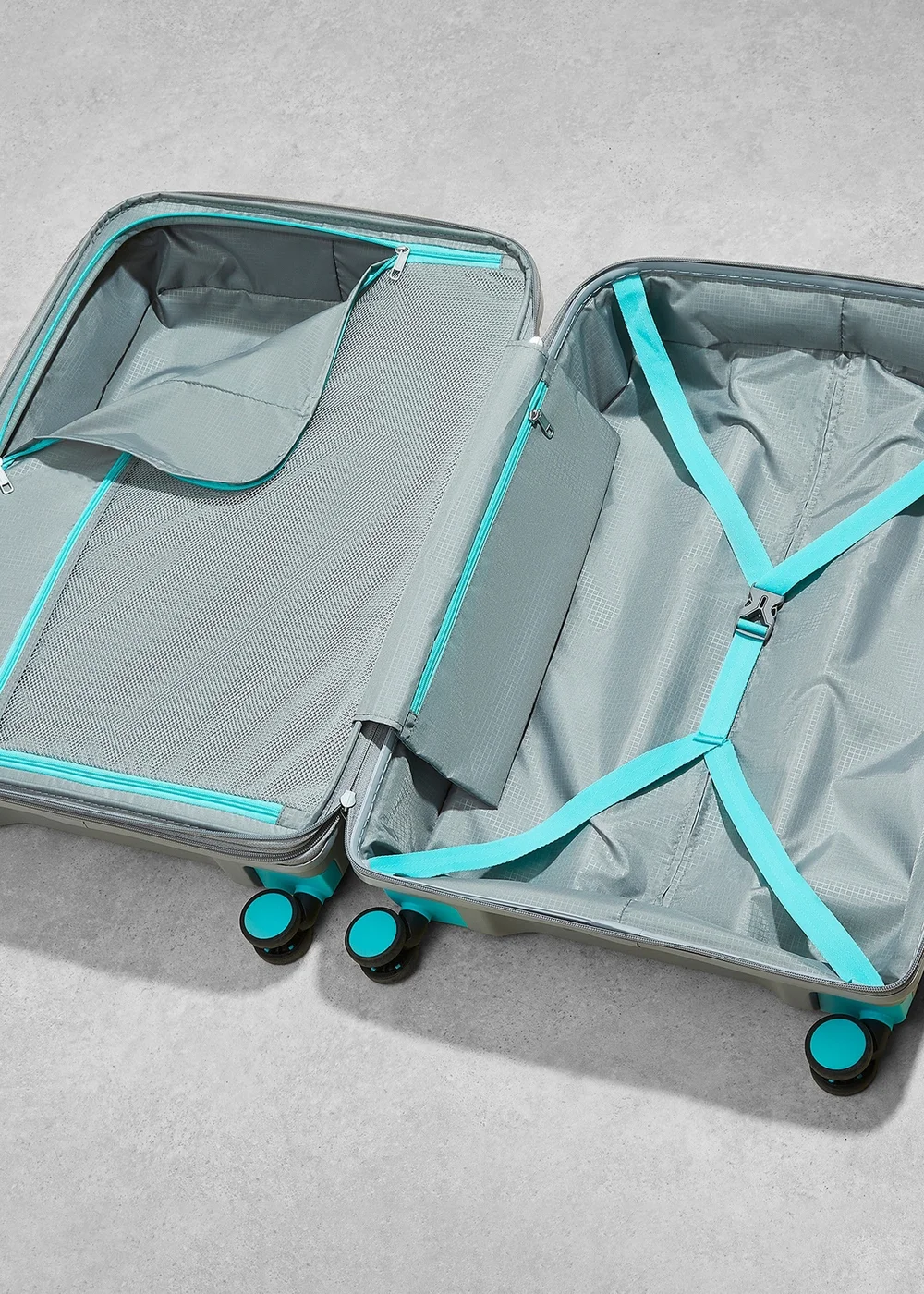 Rock Tulum Suitcase Grey/Aqua - Small Image 5