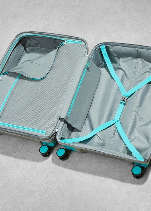 Rock Tulum Suitcase Grey/Aqua - Small Image 5