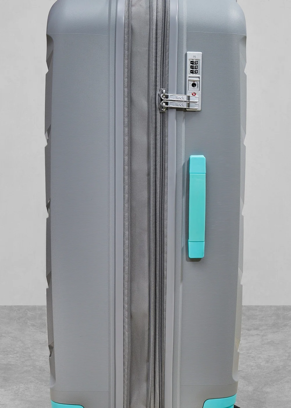 Rock Tulum Suitcase Grey/Aqua - Small Image 4