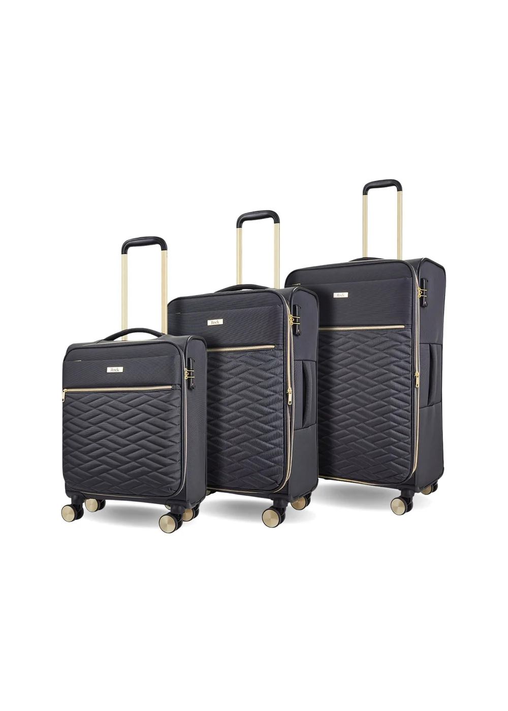 Rock Sloane Suitcase Charcoal - Small Image 1