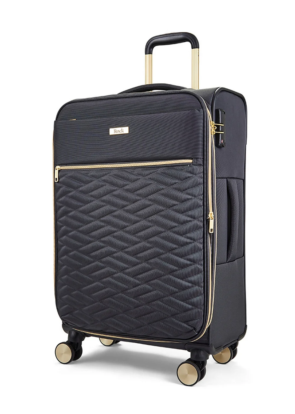 Rock Sloane Suitcase Charcoal - Small Image 2