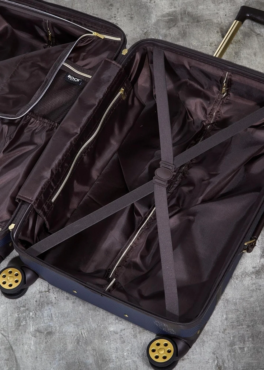 Rock Vintage Suitcase Navy - Small Image 5