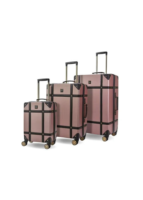 Rock Vintage Suitcase Pink - Small Image 1