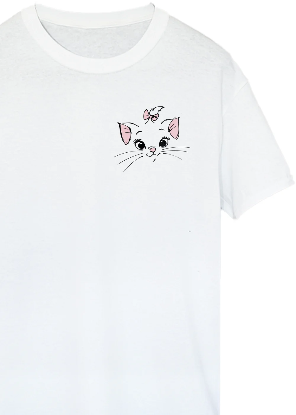 Disney The Aristocats Marie Face White Printed Boyfriend Fit T-Shirt - S Image 2