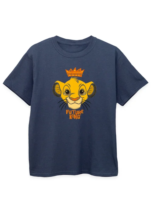 Disney Kids Navy Lion King Future King Printed T-Shirt (3-13 yrs) - 3-4 Yrs Image 1