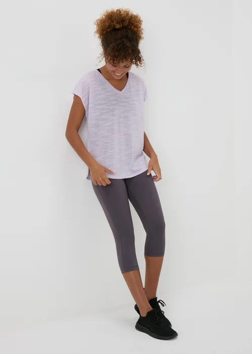 Souluxe Charcoal Capri Sports Leggings - 8 Image 4