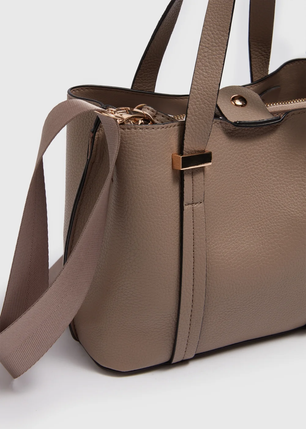 Taupe Mini Tote Bag - One Size Image 4