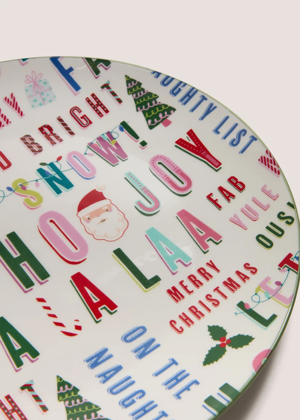 Joyful Christmas Slogan Dinner Plate Image 2