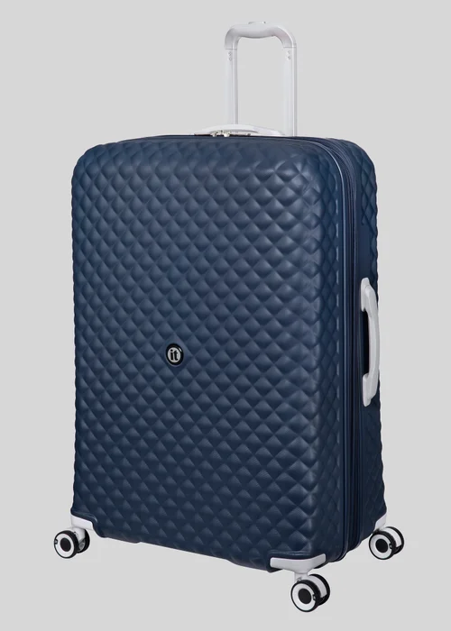 IT Luggage Navy Quilted Suitcase - Cabin Image 3