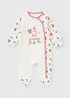 Baby White First Christmas Gingerbread Sleepsuit (Newborn-12mths) - First Size Image 1
