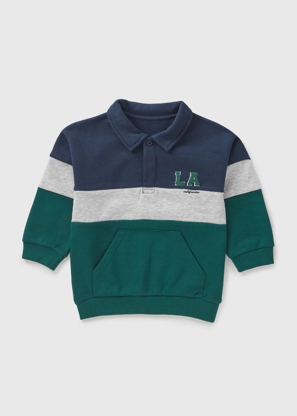 Boys Navy Rugby Sweatshirt (1-7yrs) - 1-1.5 Yrs Image 1
