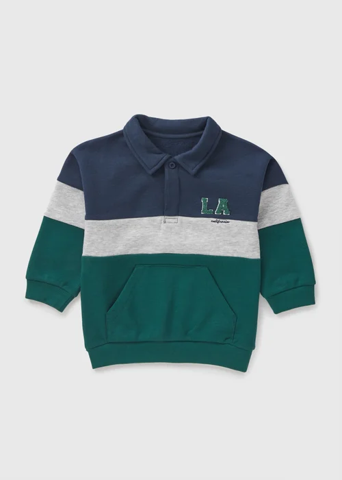 Boys Navy Rugby Sweatshirt (1-7yrs) - 1-1.5 Yrs Image 1