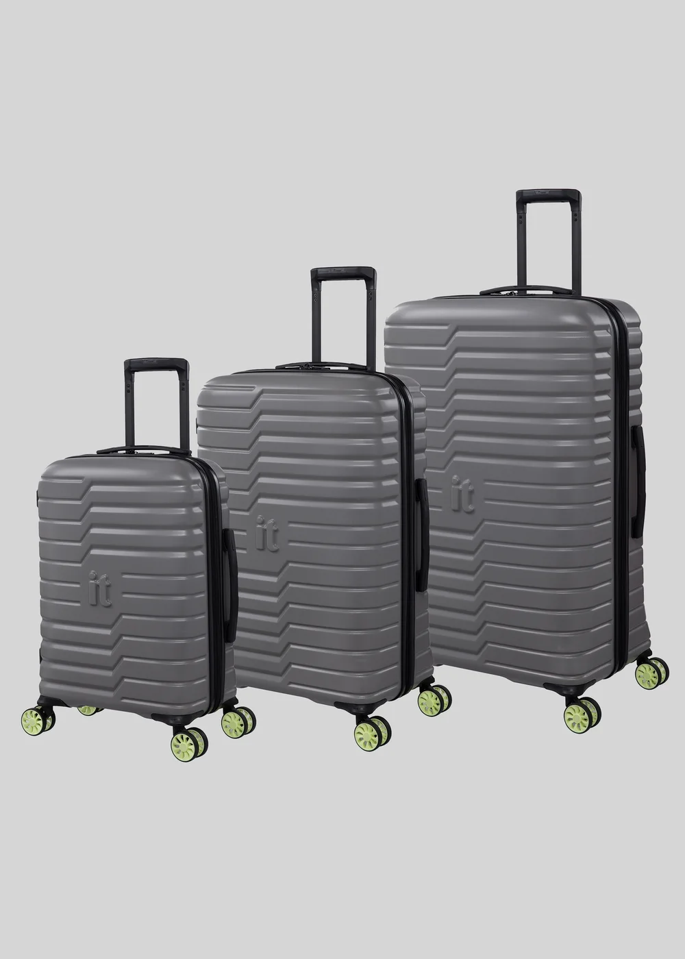 IT Luggage Grey Hard-shell Suitcase - Cabin Image 1