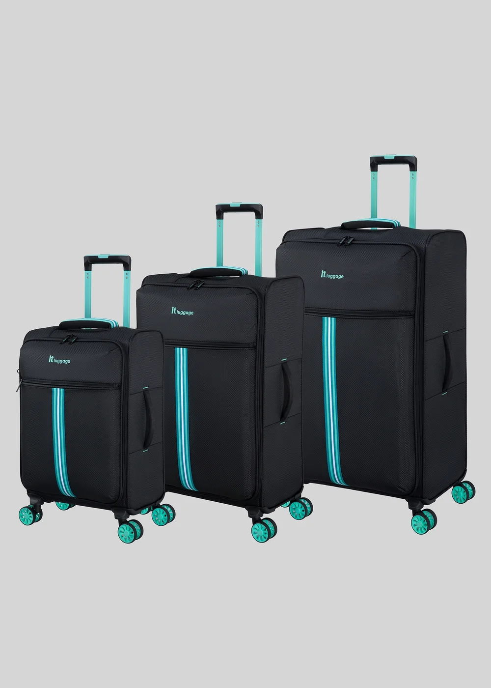 IT Luggage Black Soft Suitcase - Cabin Image 1