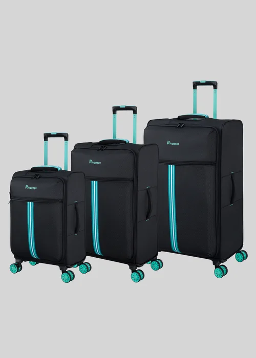 IT Luggage Black Soft Suitcase - Cabin Image 1