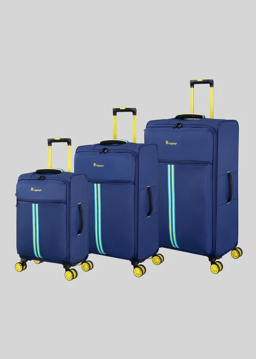IT Luggage Blue Soft Suitcase - Cabin Image 1