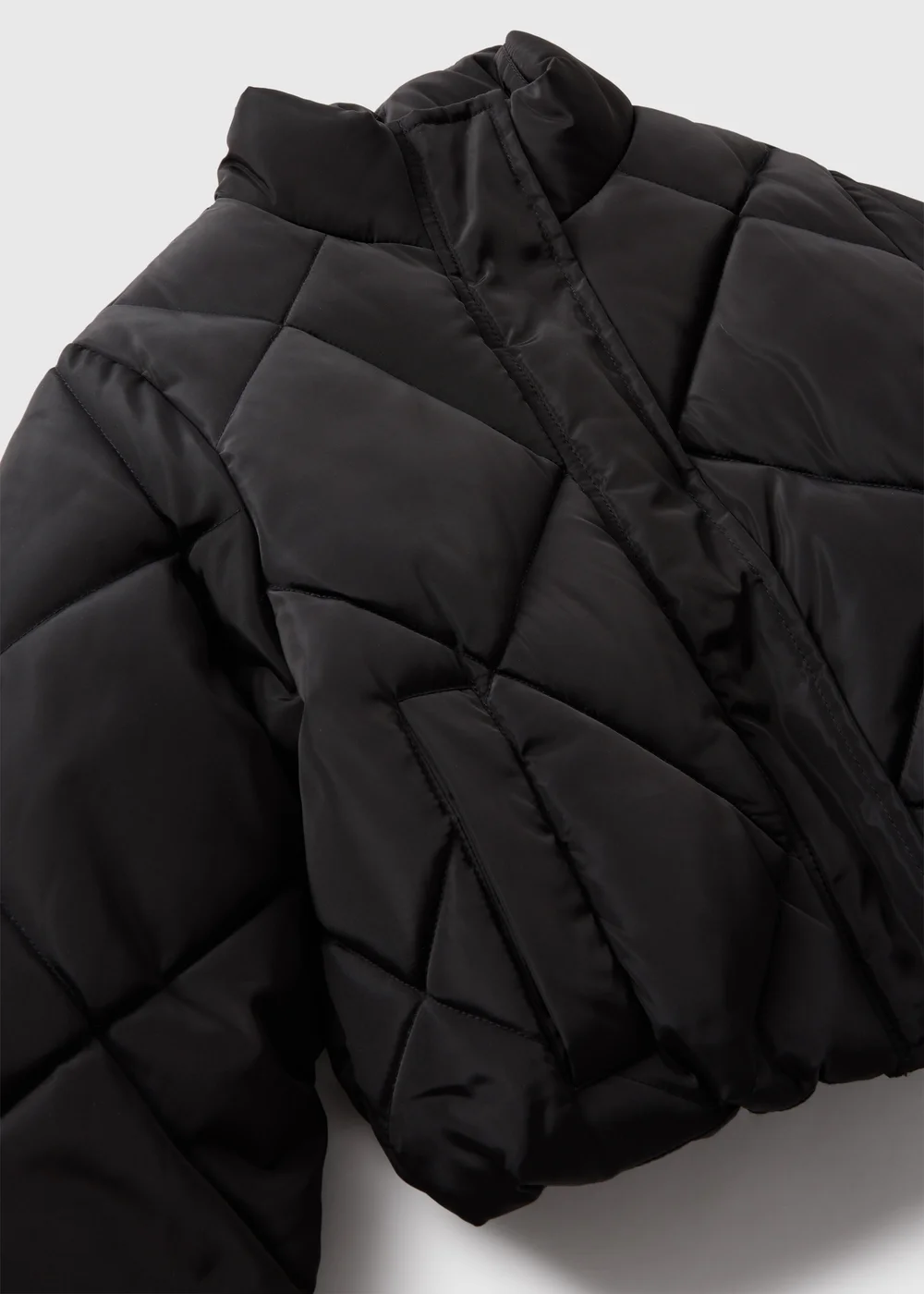 Girls Showerproof Black Short Padded Coat (7-15yrs) - 7 Yrs Image 2