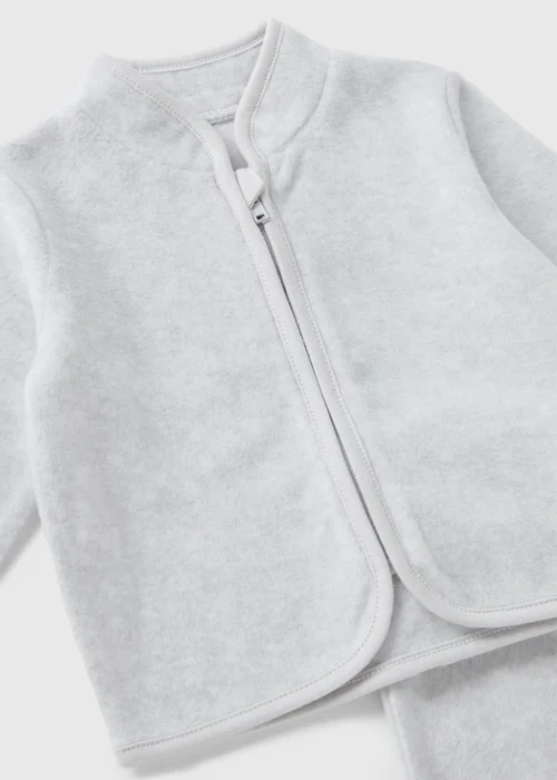 Baby Grey Fleece & Jogging Bottoms Set (Newborn-23mths) - Age 0 - 3 Months Image 2