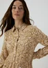 Cream Paisley Midi Shirt Dress - Size 8 Image 3