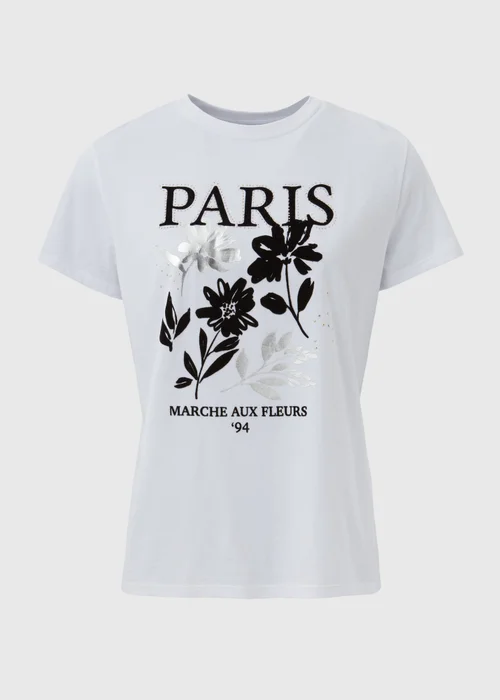 White Paris Graphic T-Shirt - 8 Image 5