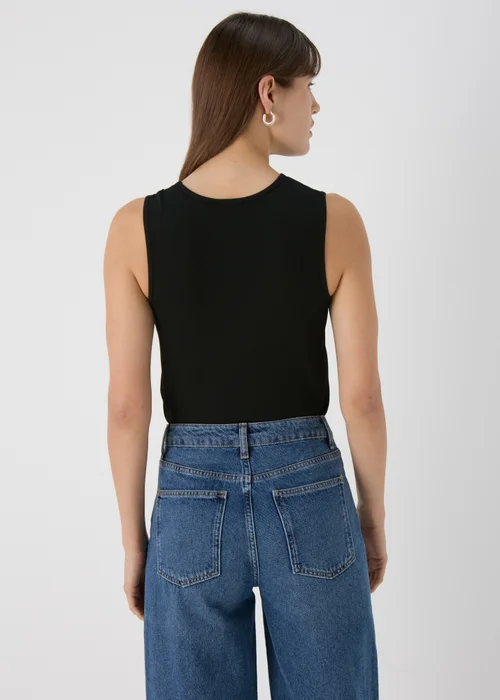 Black Twist Ribbed Vest - Size 8 Image 2