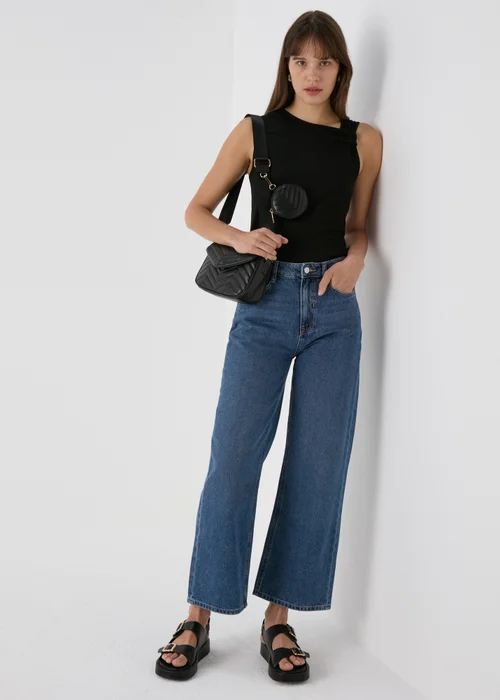 Black Twist Ribbed Vest - Size 8 Image 4