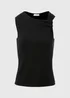 Black Twist Ribbed Vest - Size 8 Image 5