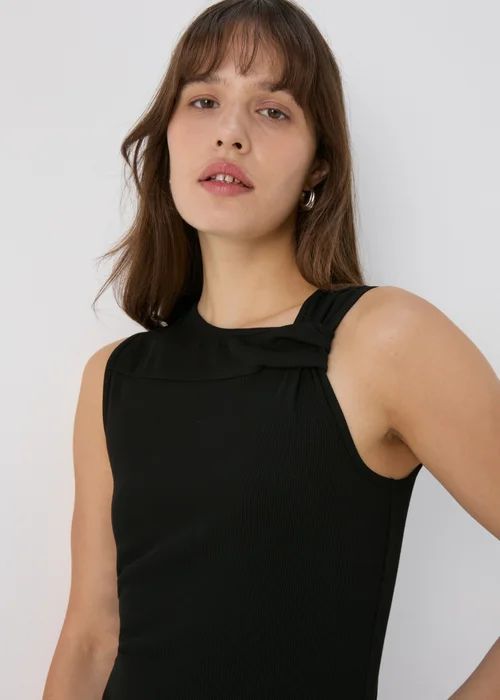 Black Twist Ribbed Vest - Size 8 Image 3
