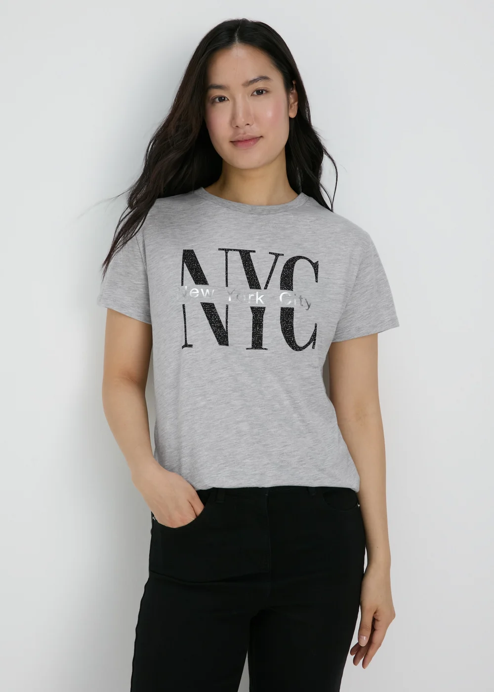 Grey NYC Graphic T-Shirt - 8 Image 1