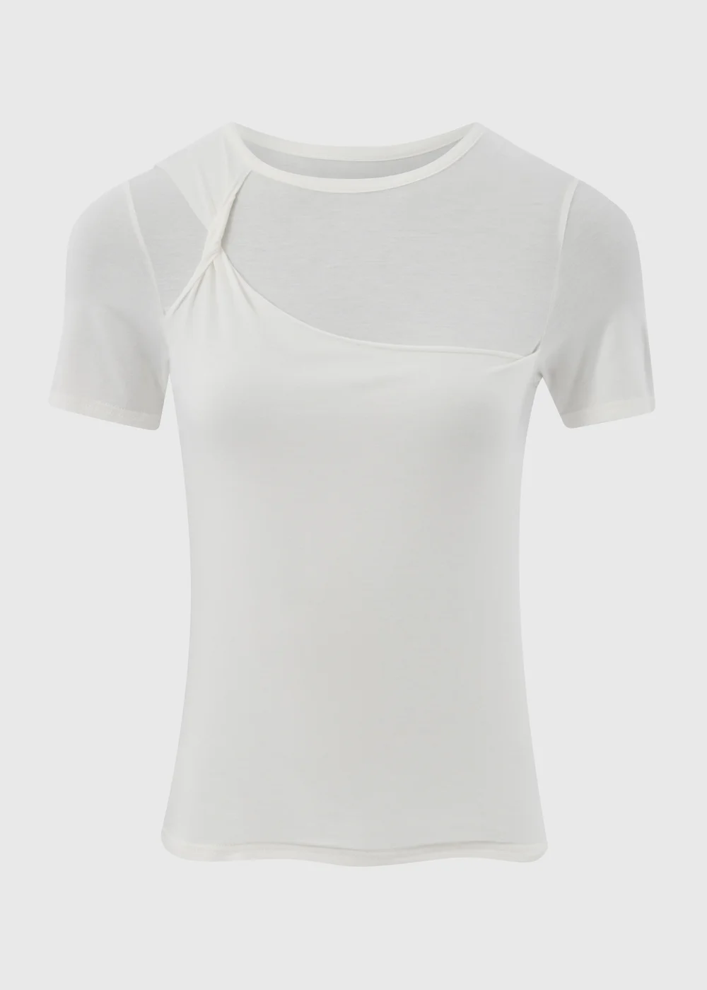 White Knot Detail Top - Size 8 Image 1