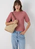 Pink Lace Insert Top - Size 8 Image 1
