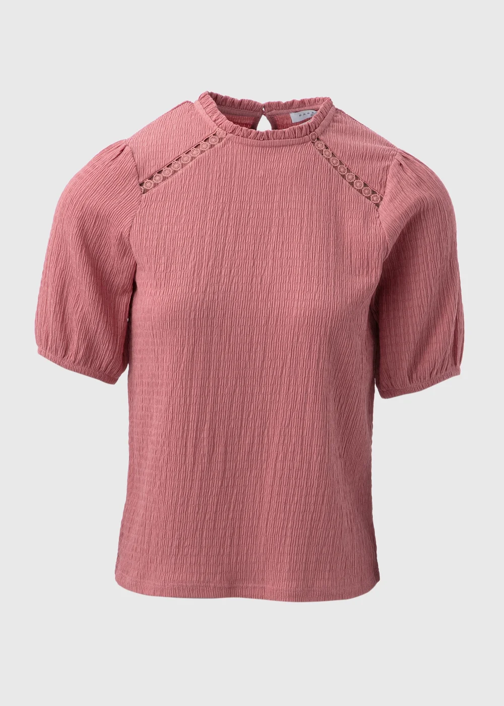 Pink Lace Insert Top - Size 8 Image 5