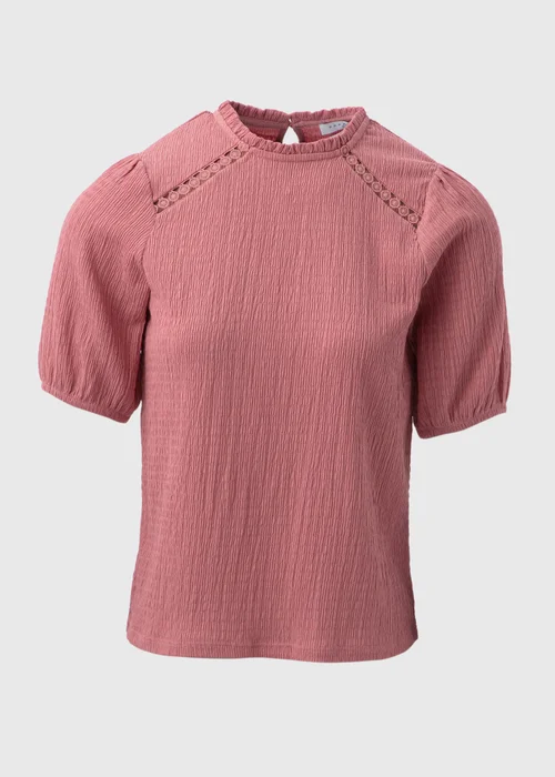 Pink Lace Insert Top - Size 8 Image 5