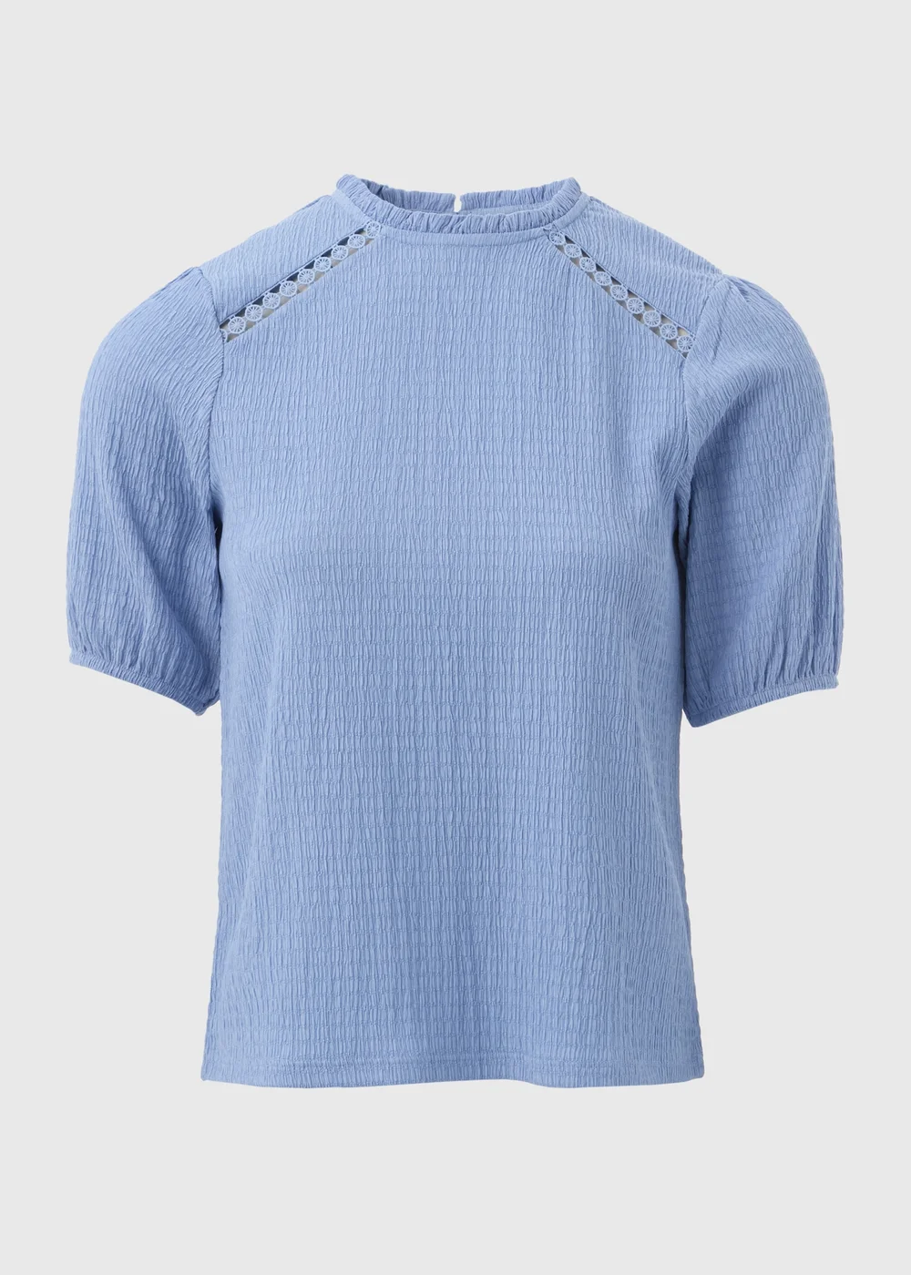 Blue Lace Insert Top - 8 Image 5