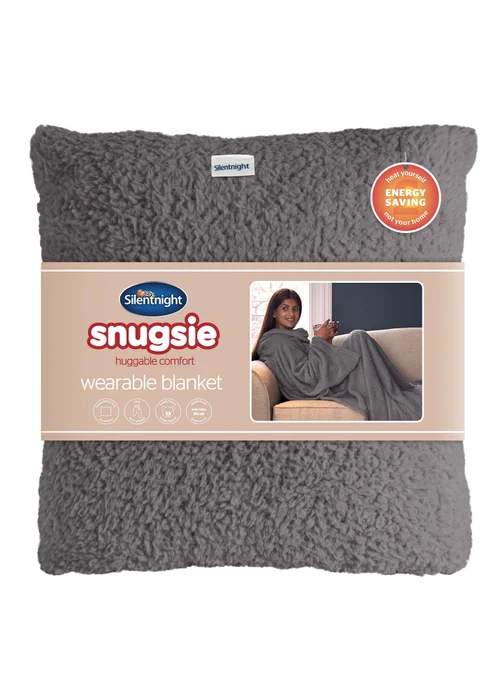 Silentnight Charcoal Snugsie Blanket Image 1