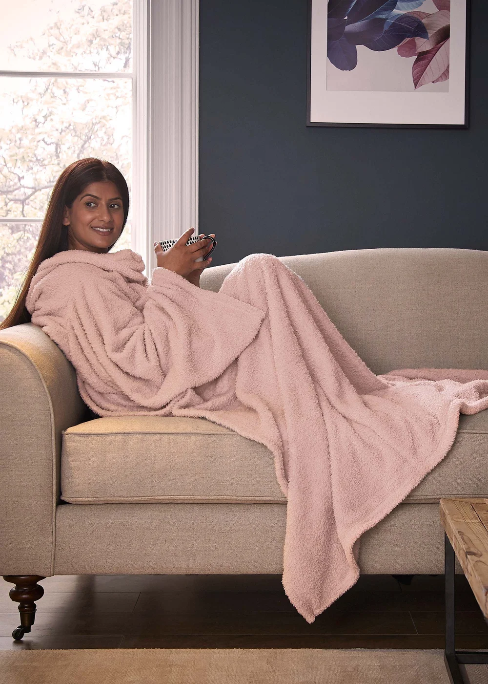 Silentnight Pink Snugsie Blanket Image 2